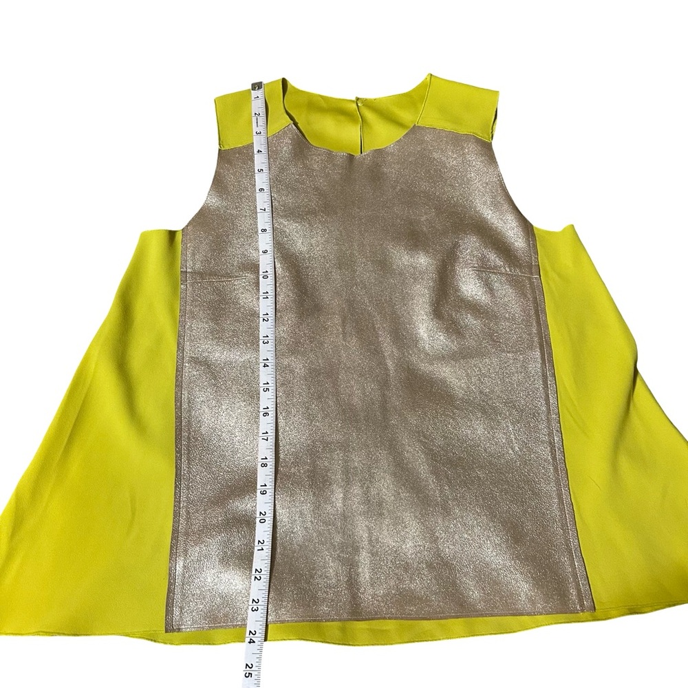 Metallic Panel Mod Swing Top
Chartreuse Avant Garde Colorblock Tank - Picture 6 of 7